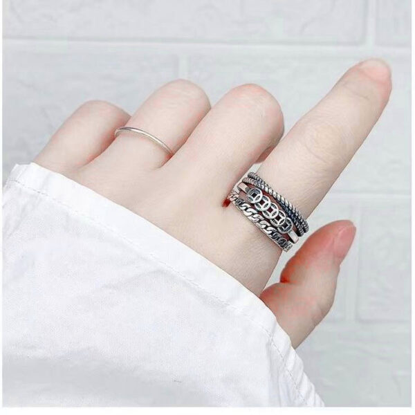 Vintage Coin-Inspired Open Ring - Image 2