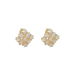 Exquisite Socialite Sparkling Square Zircon Earrings