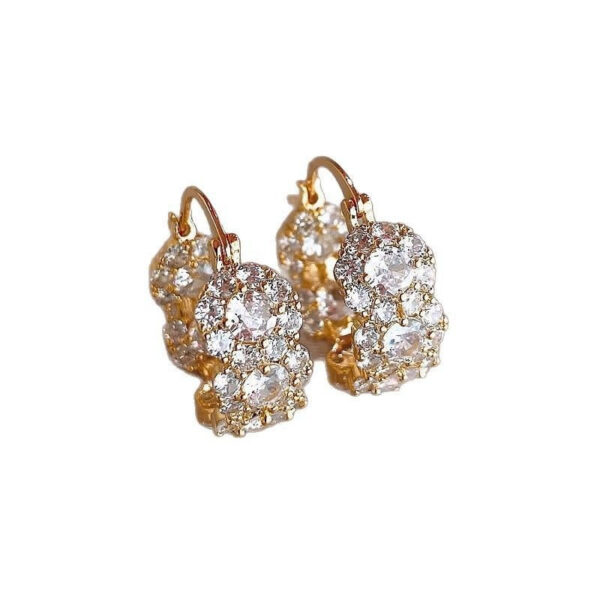 Luxury Sparkle Zircon Hoop Earrings